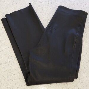 H&M Leather Pants Premium Selection High Rise Straight Legs Size 10